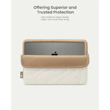 tomtoc 360 Protective Puffy Laptop Sleeve for 13-inch MacBook Air M4 2025/M3/M2/M1 A3113 A2681, MacBook Pro M2/M1, iPad Pro M4/Air (M3/M2), Quilted Soft Puffer Bag for 13-inch Surface Pro, Copilot+PC