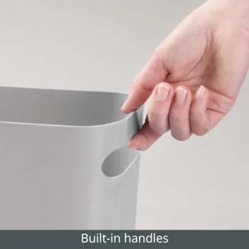 Compact 2.5 Gallon Trash Can in Gray for Home Use