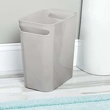 Compact 2.5 Gallon Trash Can in Gray for Home Use
