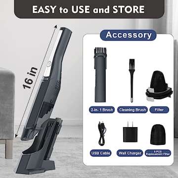 XREXS Handheld Vacuum: Portable & Powerful 12000Pa Cleaning