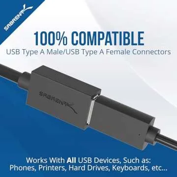 SABRENT 3 Feet USB 3.0 Extension Cable - A Male to A Female