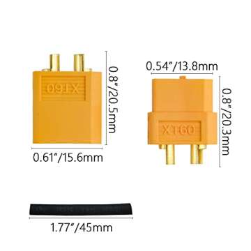 XINGYHENG 20 Pairs Durable Bullet Connectors with Tubing