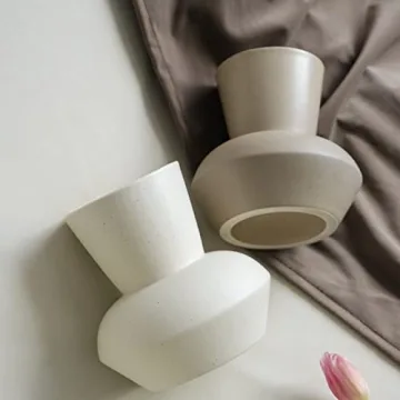 Stylish Wide Mouth Ceramic Flower Vase for Your Home