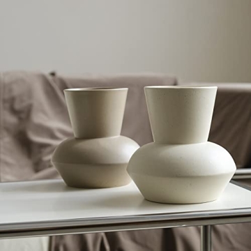 Stylish Wide Mouth Ceramic Flower Vase for Your Home