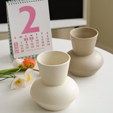 Stylish Wide Mouth Ceramic Flower Vase for Your Home