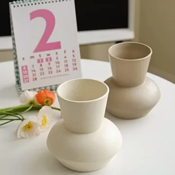 Stylish Wide Mouth Ceramic Flower Vase for Your Home