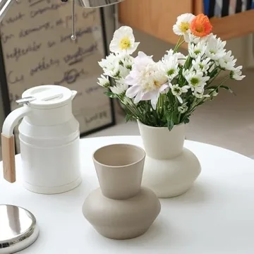 Stylish Wide Mouth Ceramic Flower Vase for Your Home