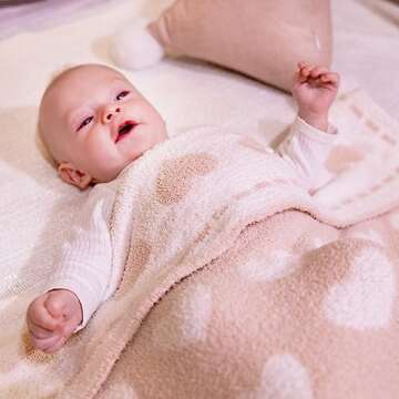 Kid Nation Super Soft Baby Blanket with Heart Light Pink 30 x 40 inch