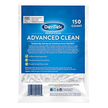 DenTek Triple Clean Floss Picks - No Break & No Shred