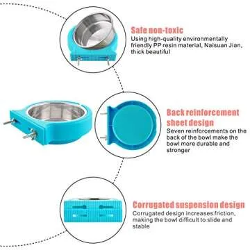 Removable Stainless Steel Pet Feeding Bowls for All Pets
