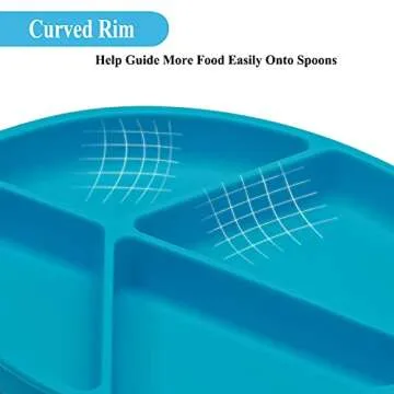 NICINGU Silicone Suction Plate - Safe Toddler Feeding Supplies