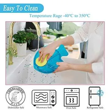 NICINGU Silicone Suction Plate - Safe Toddler Feeding Supplies