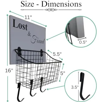 PRIZOI Lost and Found Basket - Rustic Storage Solution