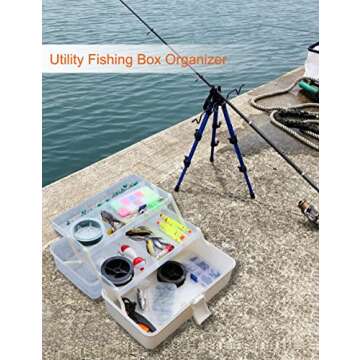 Sjqecyfv Sewing Box Art Craft Organizers Storage Box 3 Layer Tackle Box Organizer Nail Organizer Tool Box with Handle