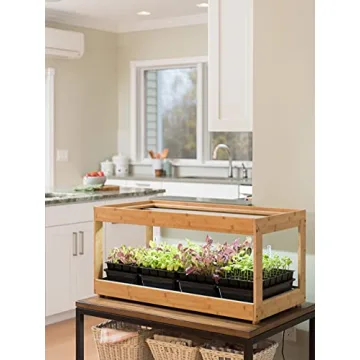 Gardener's Supply Bamboo Grow Light Stand for Indoor Plants