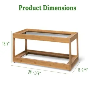 Gardener's Supply Bamboo Grow Light Stand for Indoor Plants