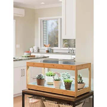 Gardener's Supply Bamboo Grow Light Stand for Indoor Plants