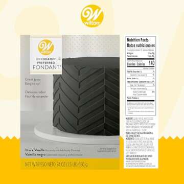 Wilton - 710-2303 Wilton Decorator Preferred Black Fondant, 24 oz. Fondant Icing