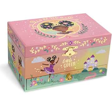 Jewelkeeper Ballerina Music Box & Little Girls Jewelry Set - 3 Ballerina gifts for Girls - Little Qu...