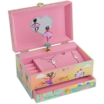 Enchanting Jewelkeeper Ballerina Music Box & Jewelry Set