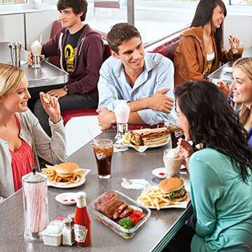 BAYCO 8 Pack Glass Meal Prep Containers - Stylish & Safe