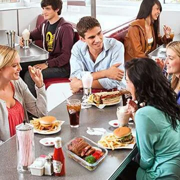 BAYCO 8 Pack Glass Meal Prep Containers - Stylish & Safe