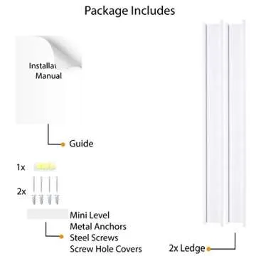 Wallniture Denver White Floating Shelves for Stylish Display