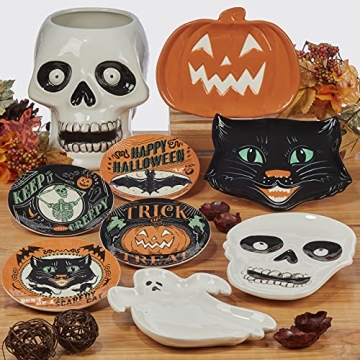 Scaredy Cat 3-D Candy/Treat Plate Set of 4 Assorted Designs