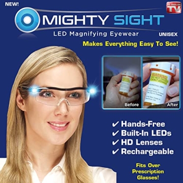 Ontel Mighty Sight LED Magnifying Eyewear for Easy Reading