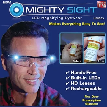 Ontel Mighty Sight LED Magnifying Eyewear for Easy Reading