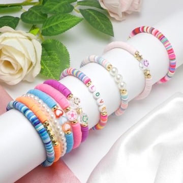 10pc Beaded Bracelets - Trendy Friendship Jewelry