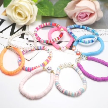 10pc Beaded Bracelets - Trendy Friendship Jewelry