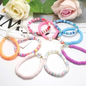 10pc Beaded Bracelets - Trendy Friendship Jewelry