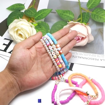 10pc Beaded Bracelets - Trendy Friendship Jewelry