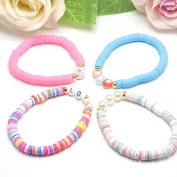 10pc Beaded Bracelets - Trendy Friendship Jewelry