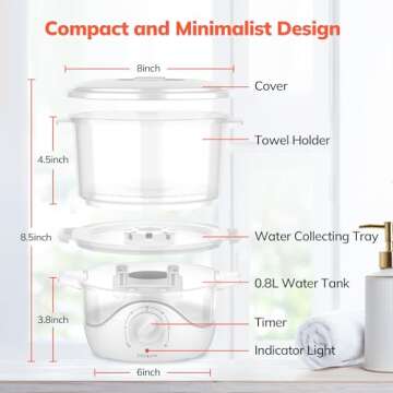 TASALON Mini Hot Towel Warmer for Spa and Home Use