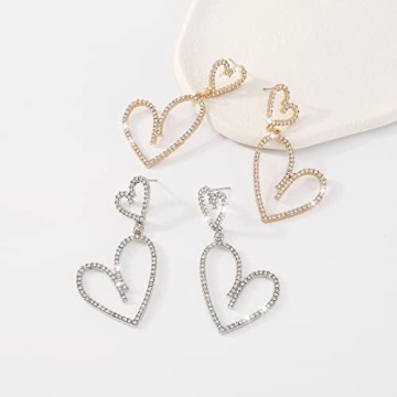 Heart Dangle Earrings - Elegant Jewelry for Women