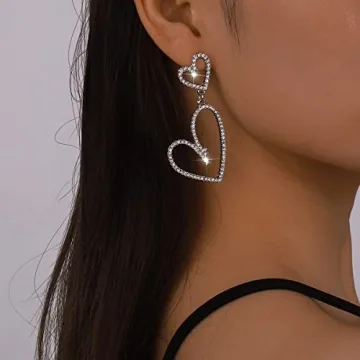 Heart Dangle Earrings - Elegant Jewelry for Women