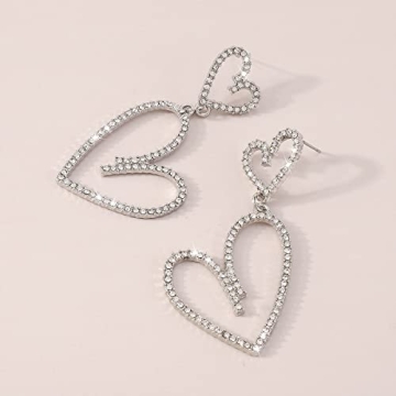 Heart Dangle Earrings - Elegant Jewelry for Women