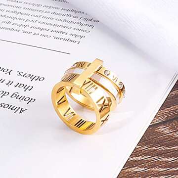 Roman Numeral Spinner Ring for Meaningful Gifts