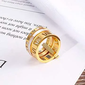 Roman Numeral Spinner Ring for Meaningful Gifts
