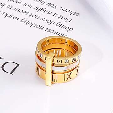 Roman Numeral Spinner Ring for Meaningful Gifts