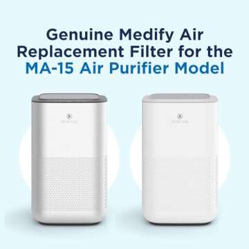 Medify Air MA-15 Genuine Replacement Filter | for Allergens, Wildfire Smoke, Dust, Odors, Pollen, Pe...