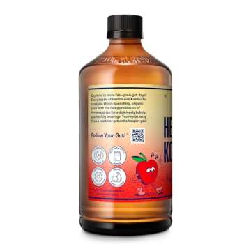 Health-Ade Kombucha Tea Organic Drink, Fermented Tea with Living Probiotics, Detoxifying Acids, Supports Gut Health, Non-GMO, Vegan, Gluten Free, 12 Pack (16 Fl Oz Bottles), Pink Lady Apple