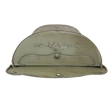 Creative Co-Op Vintage Aqua Tin Post Box for Home Decor