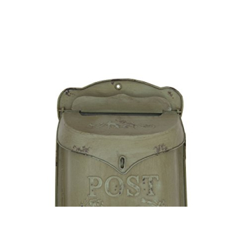 Creative Co-Op Vintage Aqua Tin Post Box for Home Decor