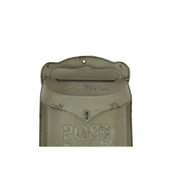 Creative Co-Op Vintage Aqua Tin Post Box for Home Decor