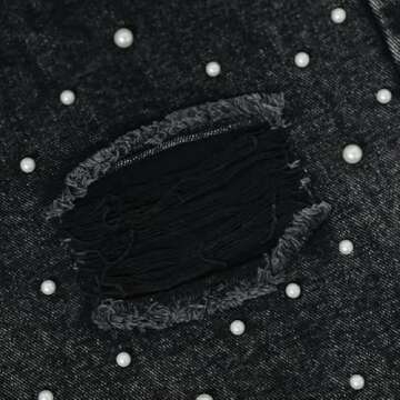 LifeShe Women's Pearl Beaded Casual Denim Pants for All