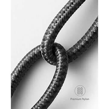 Anker USB A to Lightning Cable(6FT, 1Pack), MFi Certified Nylon USB to Lightning Cord for iPhone 14/13/12/11 Pro/11/XS MAX/XR/8/7/6s Plus Cable(Black)