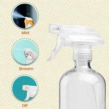Clear Glass Spray Bottles - Eco-Friendly Cleaning & Aromatherapy